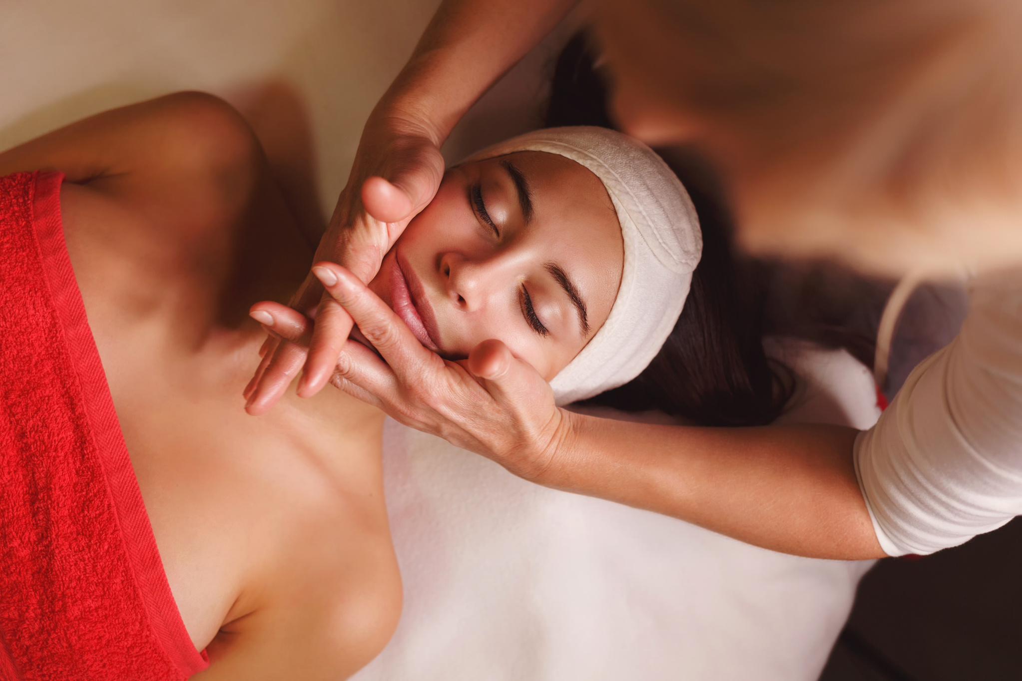 Spa Treatment. Face Massage
